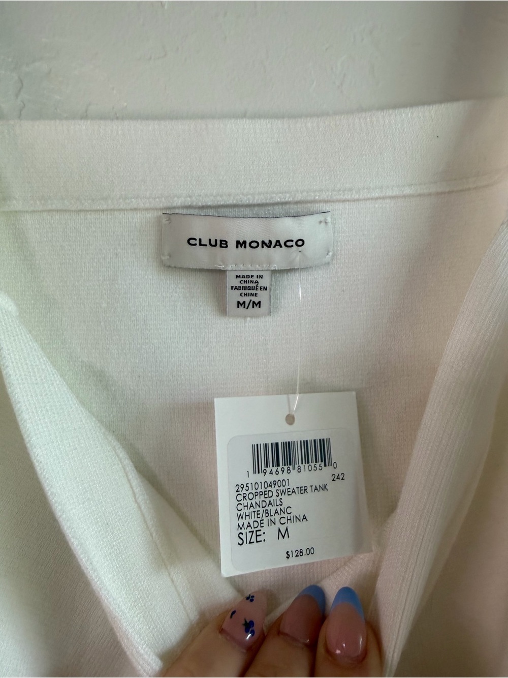 Club Monaco cropped sweater tank sz medium NWT - Picture 9 of 9